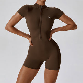 Essential Bodysuit Short - Coffee