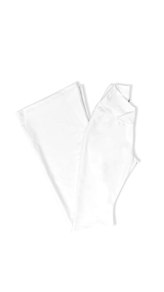 Curve-V Cargo Flare Leggings - White