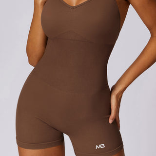 Flex Bodysuit Short - Coffee