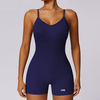 Flex Bodysuit Short - Navy