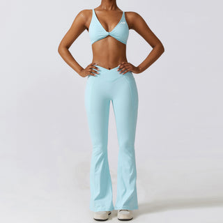 Halcyon V Flare Leggings - Sky Blue