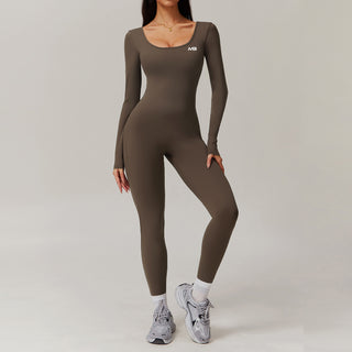 Icon Bodysuit Long Sleeve - Mocha