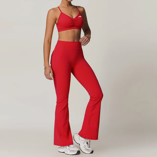Icon Flare Leggings - Scarlet