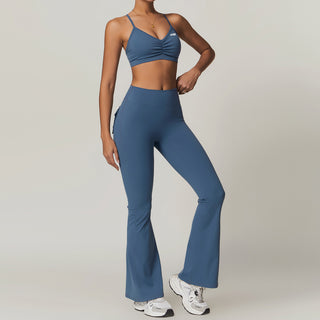 Icon Flare Leggings - Steel Blue