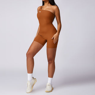Illusion Bodysuit Short - Chestnut