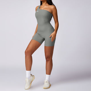 Illusion Bodysuit Short - Grey