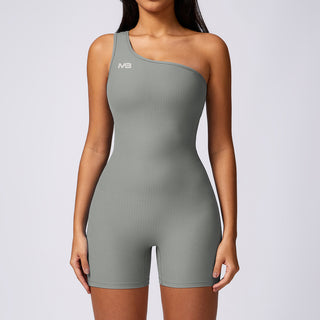 Illusion Bodysuit Short - Grey