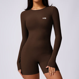 Luxe Bodysuit Short - Coffee