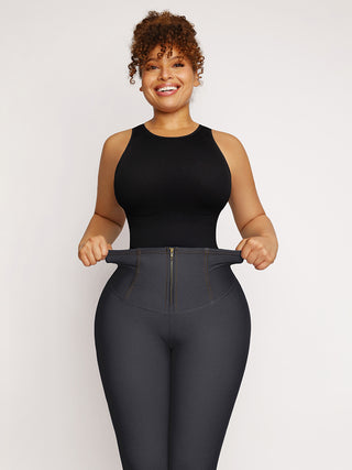 Snatched Z Leggings - Dark Wash Denim