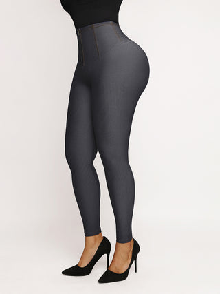 Snatched Z Leggings - Dark Wash Denim