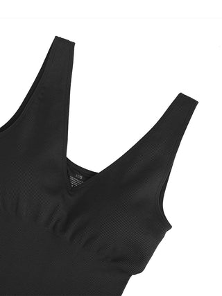 Contour V Dress - Black