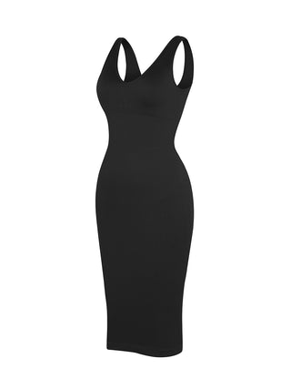 Contour V Dress - Black