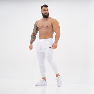 Fitted Joggers - White