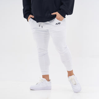 Fitted Joggers - White