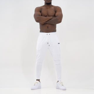 Fitted Joggers - White