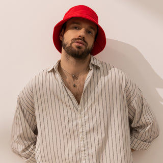 Minimalist Bucket Hat - Crimson