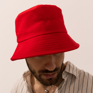 Minimalist Bucket Hat - Crimson