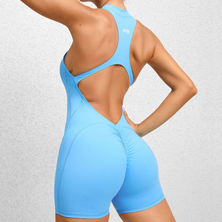Performance Bodysuit Short - Baby Blue