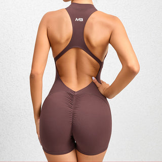 Performance Bodysuit Short - Mocha