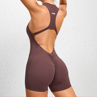 Performance Bodysuit Short - Mocha