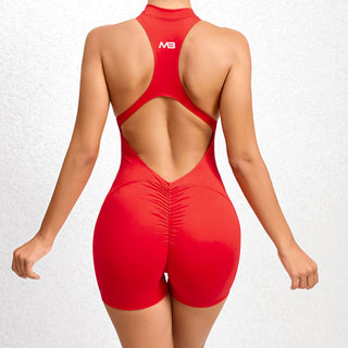 Performance Bodysuit Short - Red