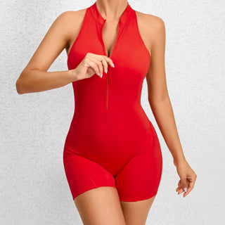 Performance Bodysuit Short - Red