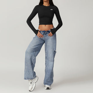 Soft Forme Crop Top - Black