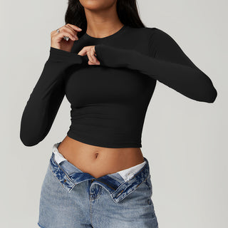 Soft Forme Crop Top - Black
