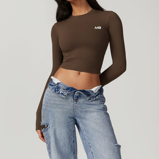 Soft Forme Crop Top - Mocha