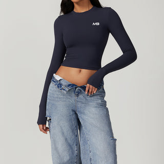 Soft Forme Crop Top - Navy