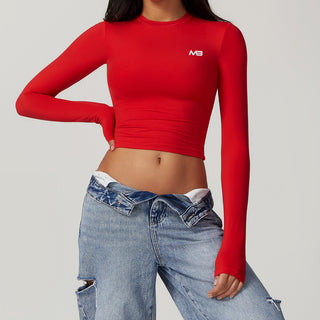 Soft Forme Crop Top - Scarlet