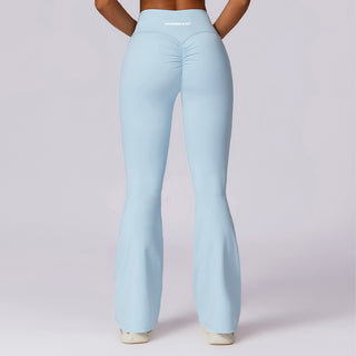 Stretch Flare Leggings - Sky Blue