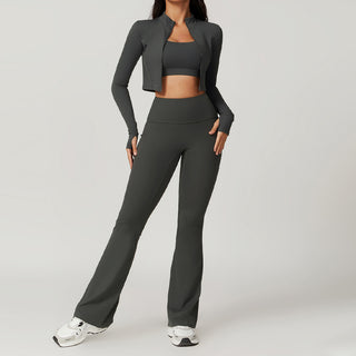 Stretch Flare Leggings - Charcoal