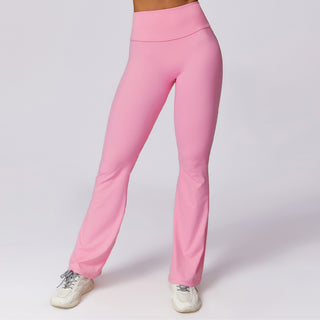 Stretch Flare Leggings - Baby Pink