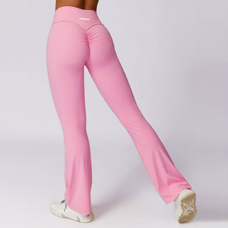Stretch Flare Leggings - Baby Pink