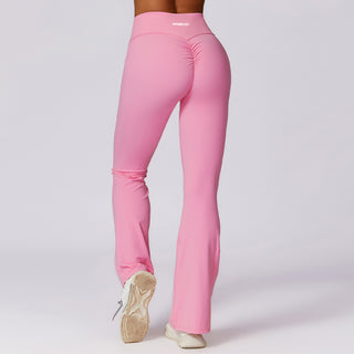 Stretch Flare Leggings - Baby Pink