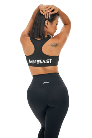 MB Strong Sports Bra - Black / White