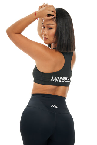 MB Strong Sports Bra - Black / White