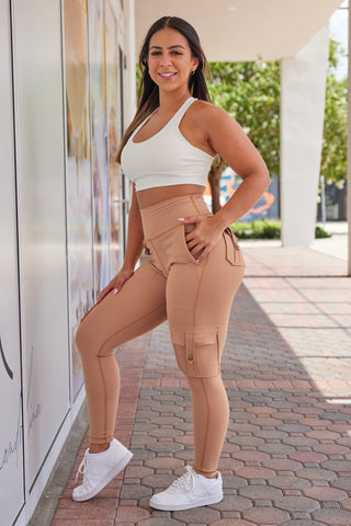 Curve Cargo EVO Leggings - Khaki