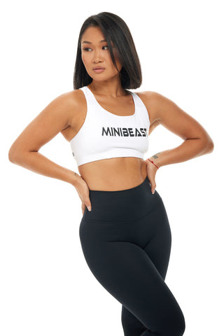 MB Prime Sports Bra - White / Black