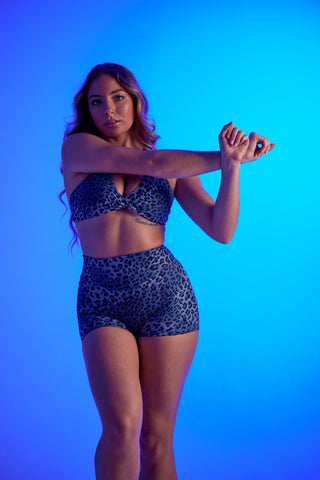 Evoke Top - Navy Leopard