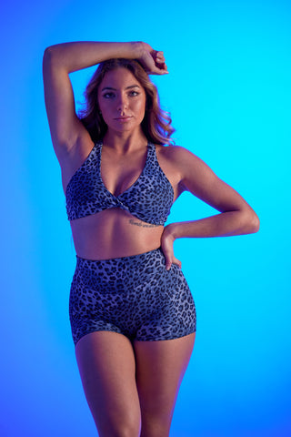 Evoke Top - Navy Leopard