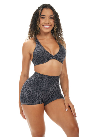 Evoke Top - Black Leopard