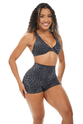 Evoke Top - Black Leopard