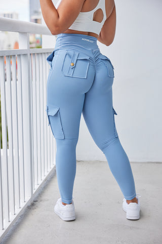 Curve Cargo EVO Leggings - Cornflower