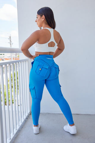 Curve Cargo EVO Leggings - Blue