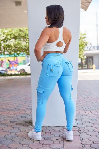 Curve Cargo EVO Leggings - Baby Blue