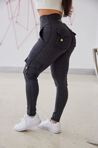 Curve Cargo EVO Leggings Pattern - Black Elixr