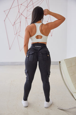 Curve Cargo EVO Leggings Pattern - Black Elixr