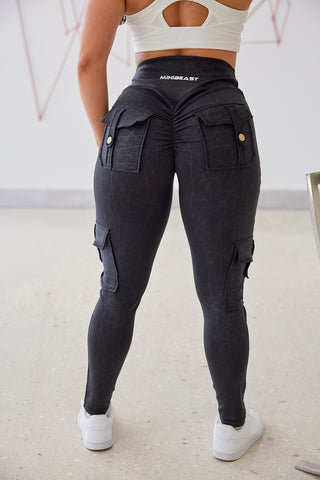 Curve Cargo EVO Leggings Pattern - Black Elixr